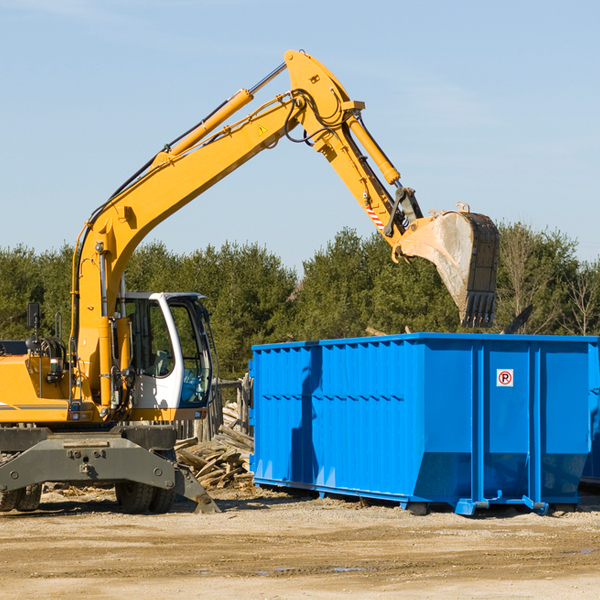 are there any restrictions on where a residential dumpster can be placed in Bear Valley